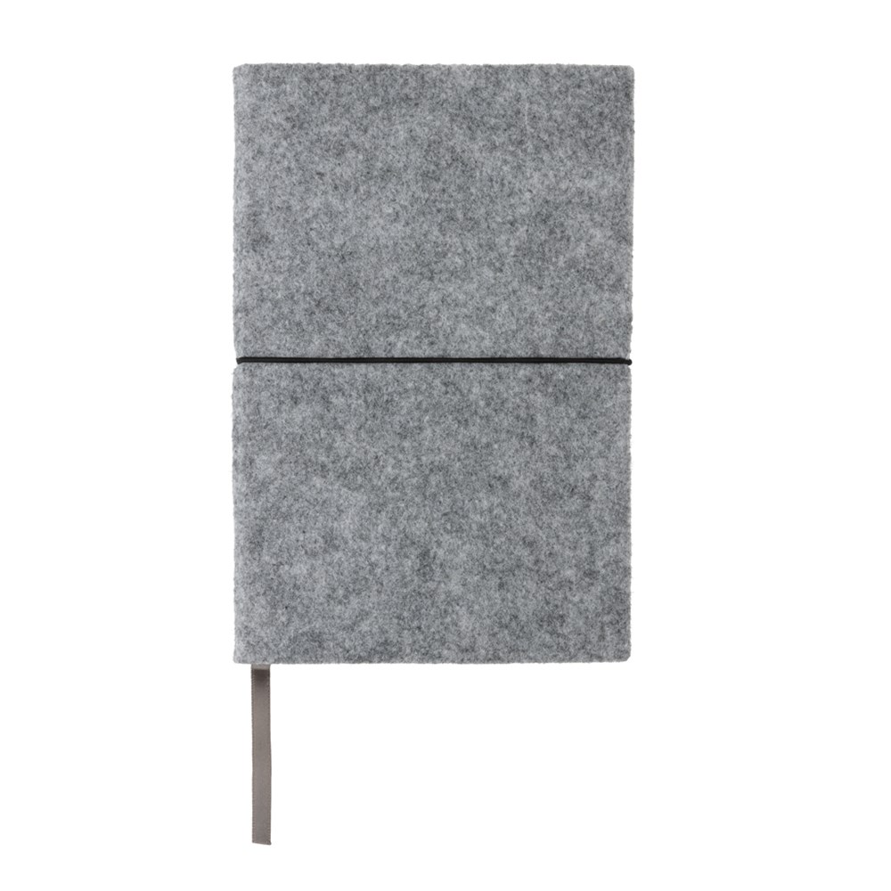 GRS certified recycled felt A5 softcover notebook