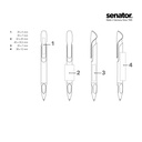 senator® Evoxx Polished Recycled push ball pen, white