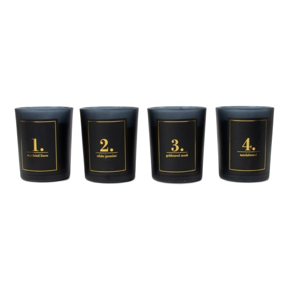 SENZA Scented Candles Giftbox Black /4