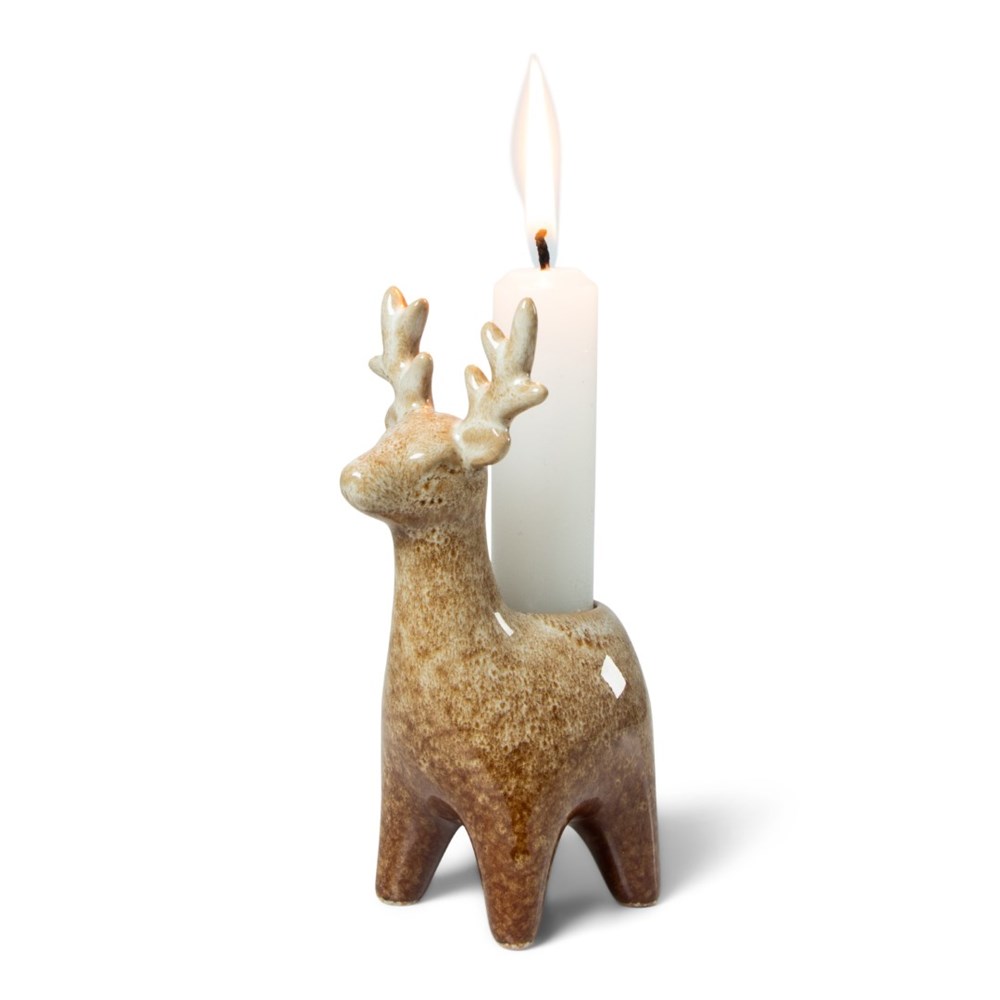 SENZA Reindeer Candleholder Brown