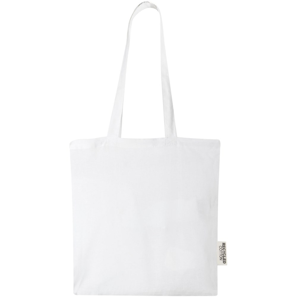 Madras 140 g/m2 GRS recycled cotton tote bag 7L