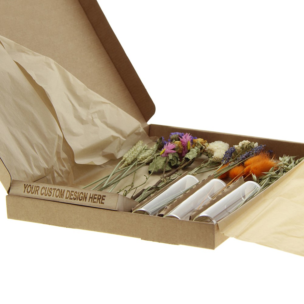 Dried Flowers in Letterbox (L), Purple