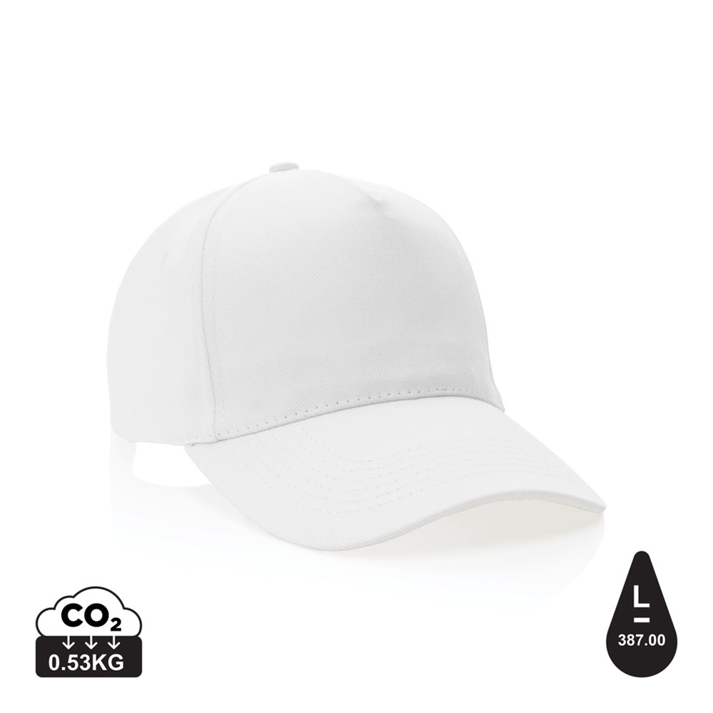 Casquette 5 panneaux en coton recyclé 280gr IMPACT