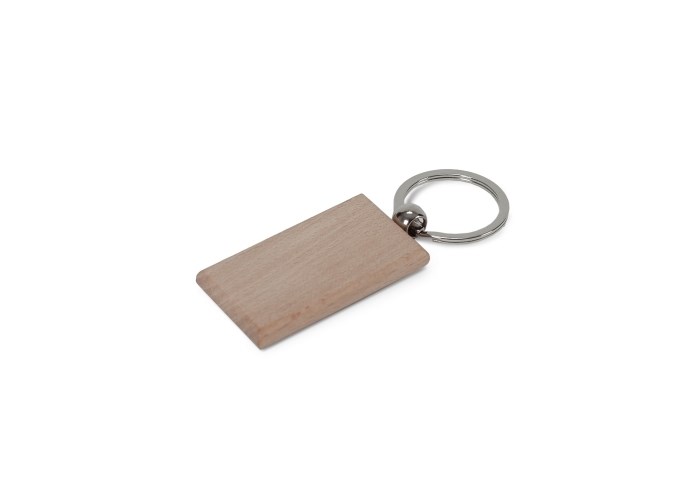 Key ring wood rectangular