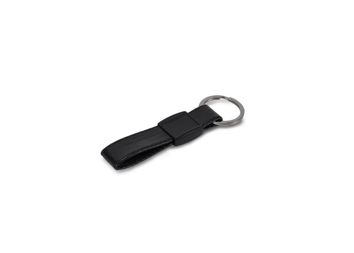 Keyring Metal, real leather